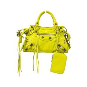 Balenciaga Leather Classic Small City Bag Lime Green